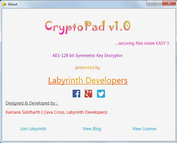 Download web tool or web app CryptoPad v1.0