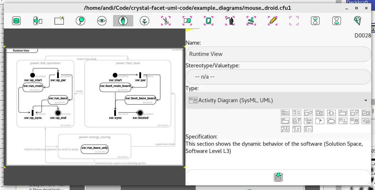 دانلود ابزار وب یا برنامه وب crystal-facet-uml