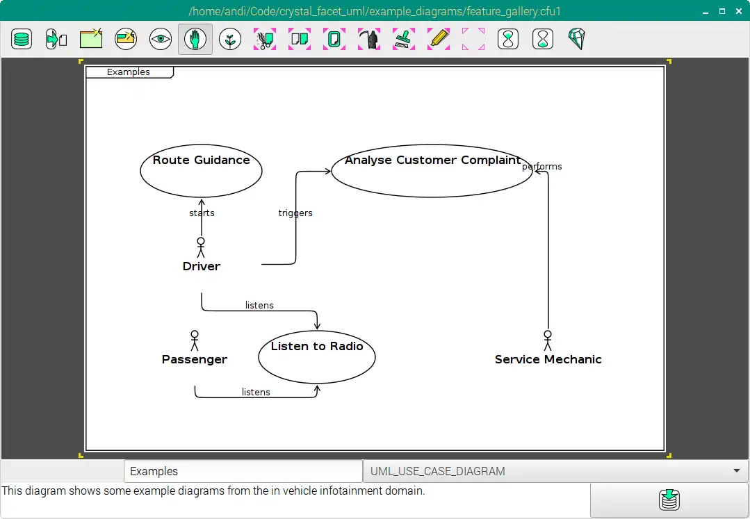 Descargue la herramienta web o la aplicación web crystal-facet-uml