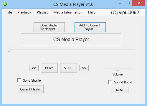 Download web tool or web app CS Media Player
