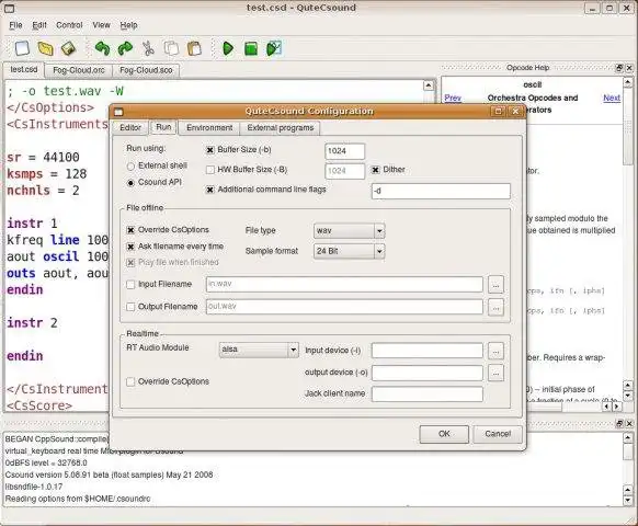 Descargue la herramienta web o la aplicación web CsoundQt