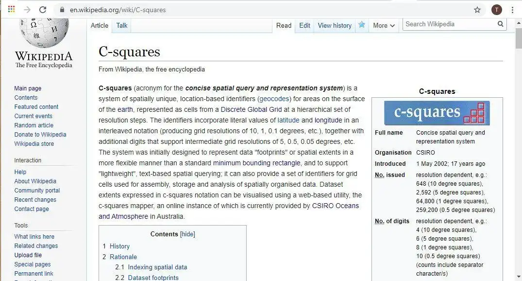 下载网络工具或网络应用程序 C-squares