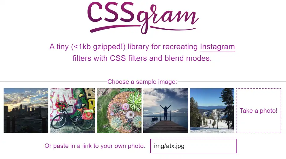 Descărcați instrumentul web sau aplicația web CSSgram