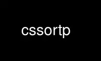 Run cssortp in OnWorks free hosting provider over Ubuntu Online, Fedora Online, Windows online emulator or MAC OS online emulator