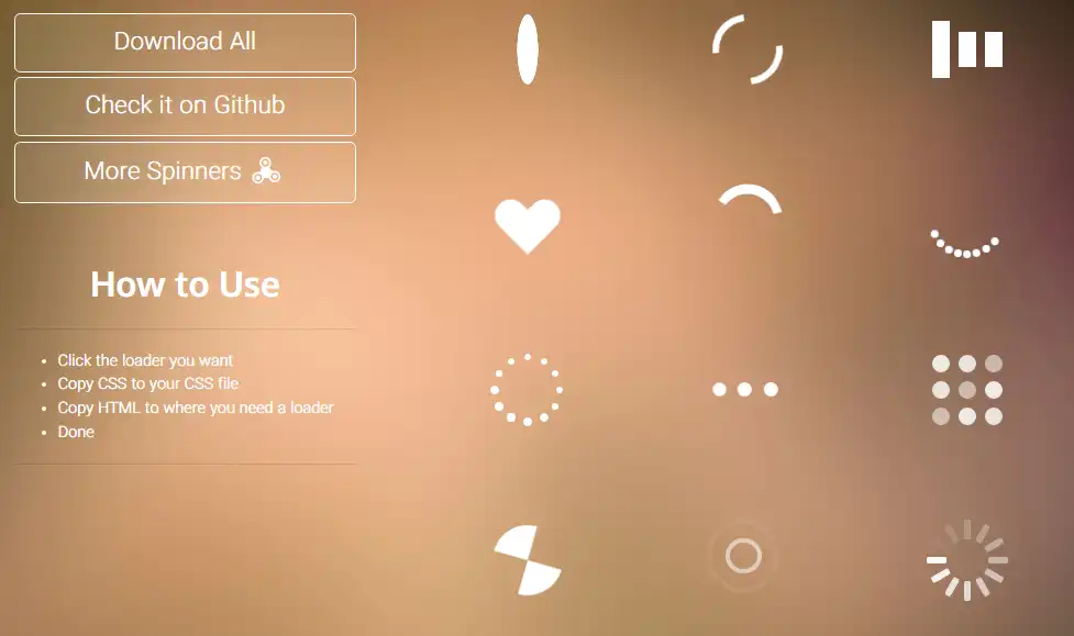 Download web tool or web app css-spinner