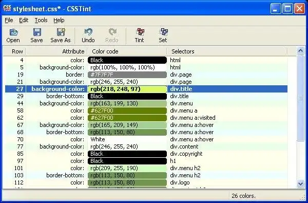 Download web tool or web app CSSTint