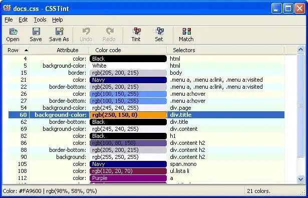 Download web tool or web app CSSTint