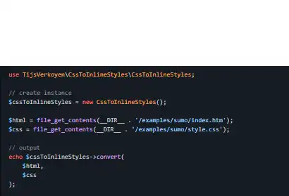 Descargar herramienta web o aplicación web clase CssToInlineStyles