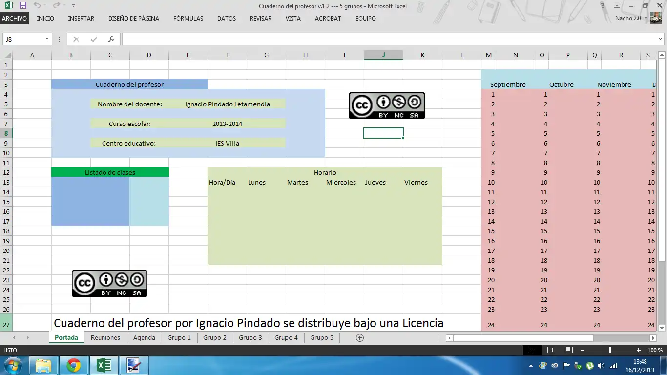 Download web tool or web app Cuaderno del profesor