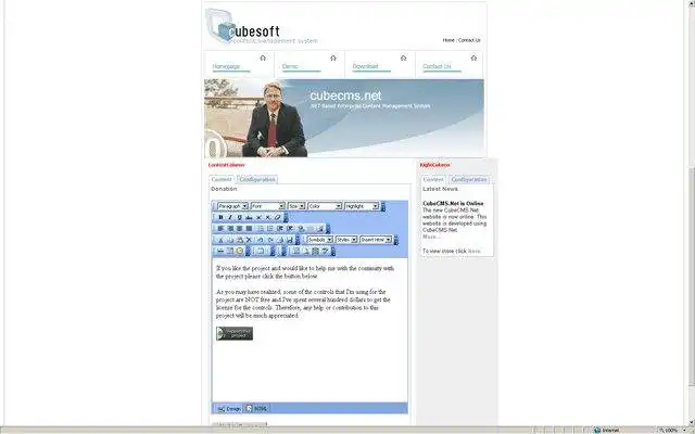 Download web tool or web app Cube CMS