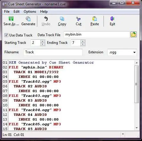 Download web tool or web app Cue Sheet Generator to run in Linux online