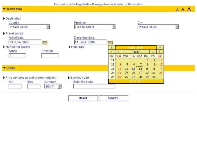 Download web tool or web app CultBooking Hotel Booking System