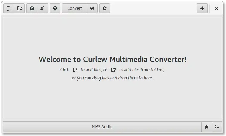 Muat turun alat web atau aplikasi web Curlew Multimedia Converter