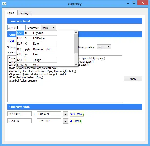 Download web tool or web app Currency-lib