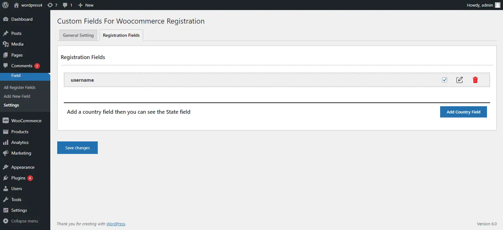 Scarica il web tool o la web app Custom Fields Account Woocommerce