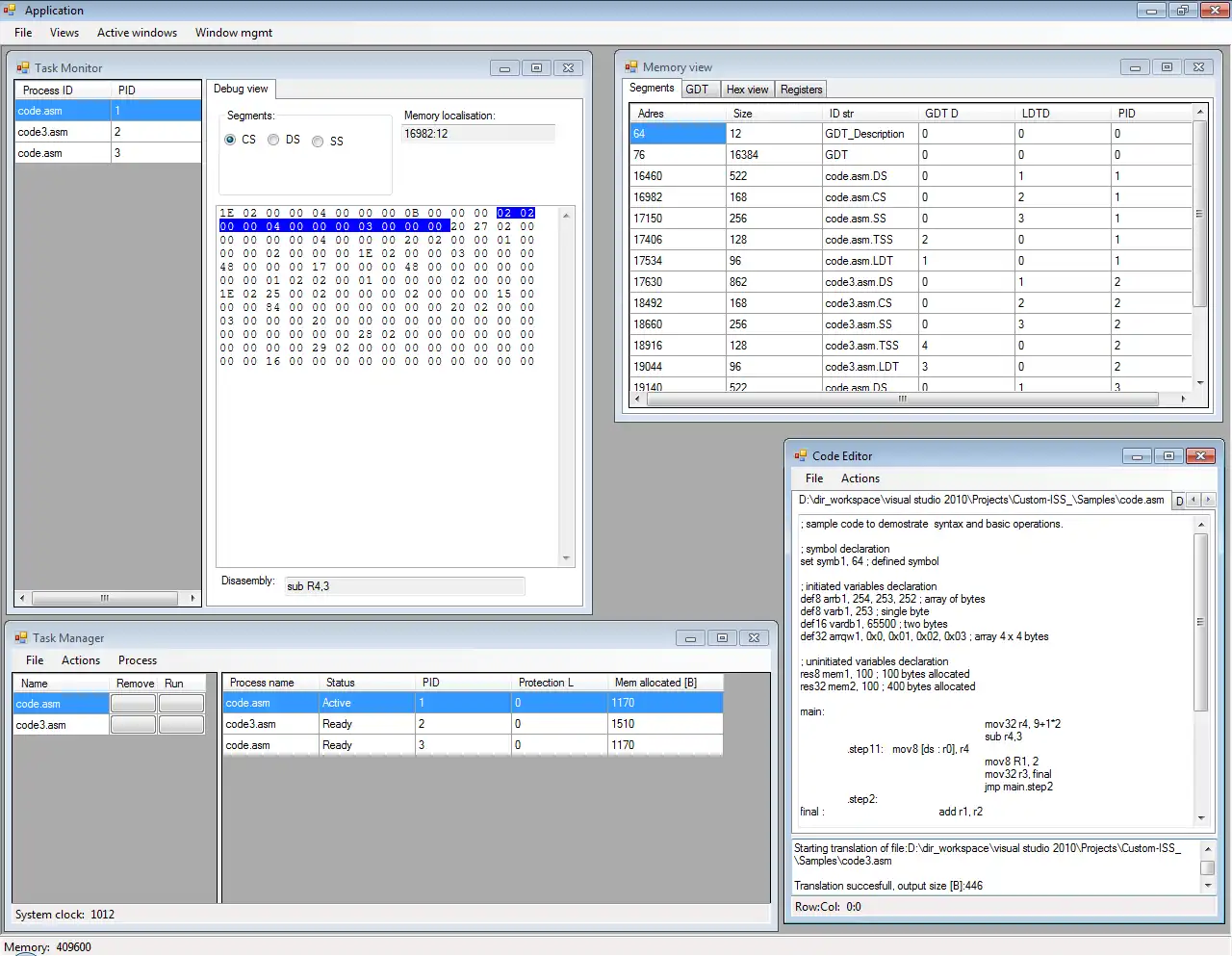 Download web tool or web app Customizable Instruction Set Simulator