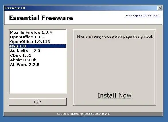 Download web tool or web app CuteStarter