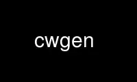 Run cwgen in OnWorks free hosting provider over Ubuntu Online, Fedora Online, Windows online emulator or MAC OS online emulator