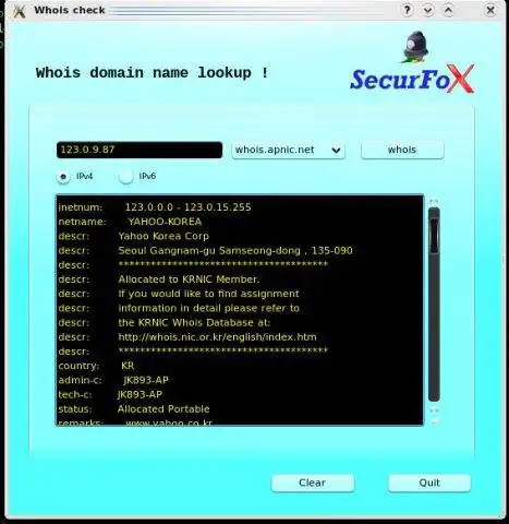 Download web tool or web app cwhois