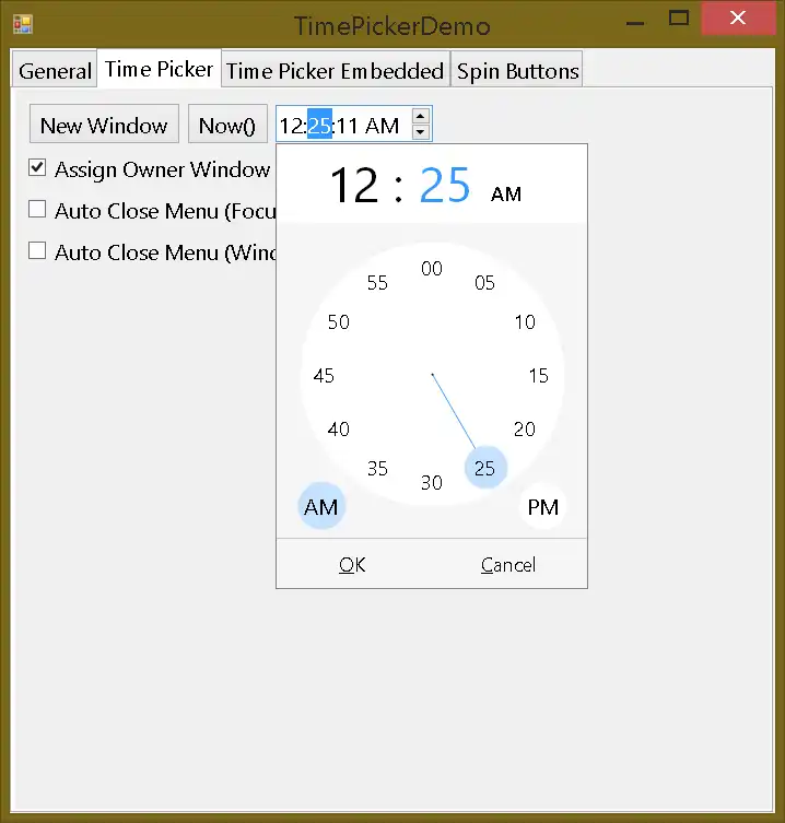Download web tool or web app C# Winforms TimePicker
