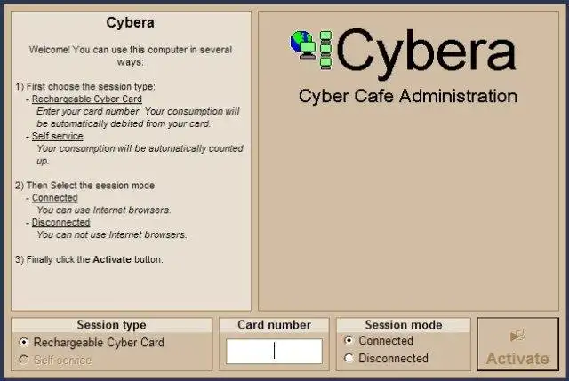 Télécharger l'outil Web ou l'application Web Cybera - Administration du cybercafé