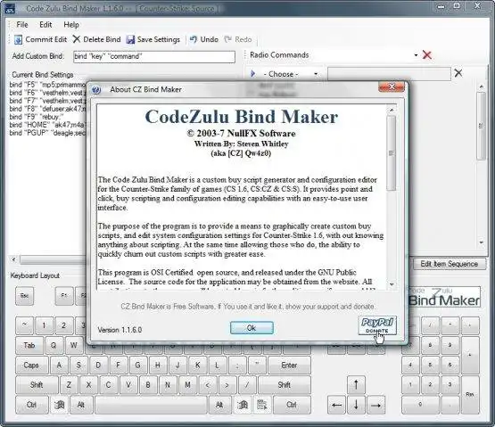 Download web tool or web app CZ Bind Maker to run in Windows online over Linux online