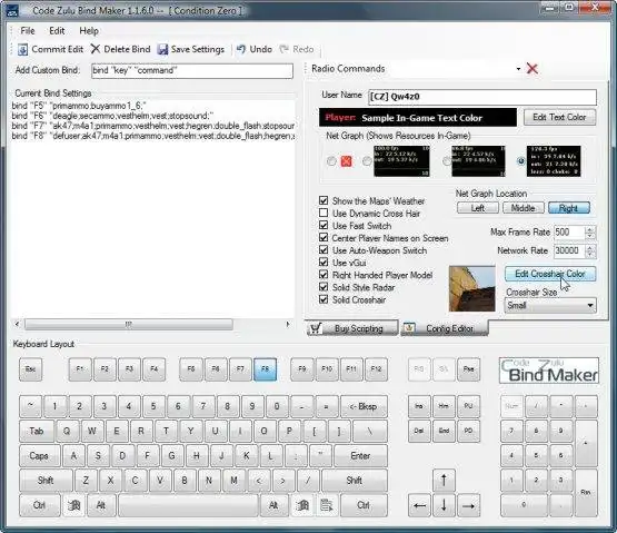 Download web tool or web app CZ Bind Maker to run in Windows online over Linux online