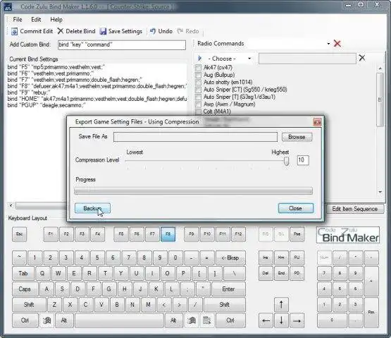 Download web tool or web app CZ Bind Maker to run in Windows online over Linux online