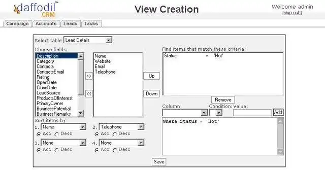 Mag-download ng web tool o web app na Daffodil CRM