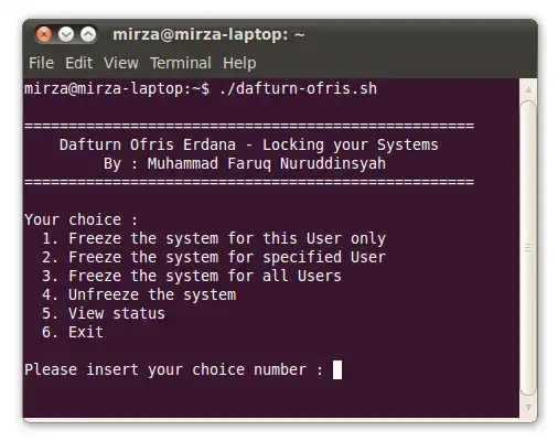 Download web tool or web app Dafturn Ofris - Freeze from Indonesia
