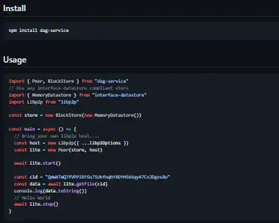 Download web tool or web app DAGService