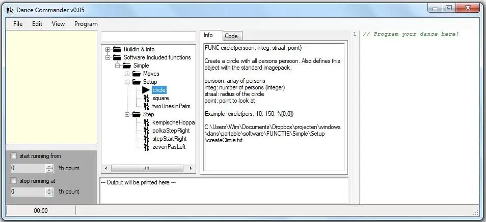 Download web tool or web app Dance Commander