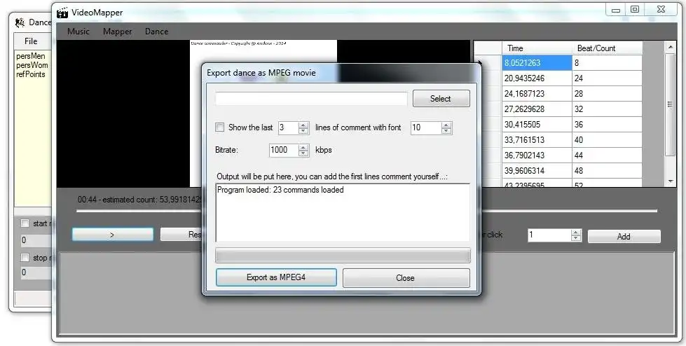 Download webtool of webapp Dance Commander