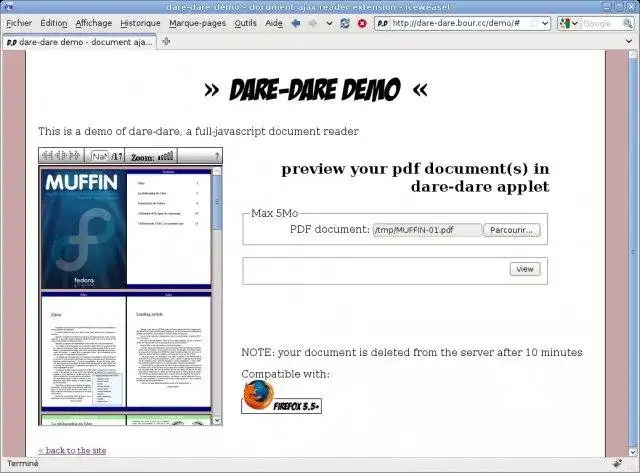 Загрузите веб-инструмент или веб-приложение Dare-Dare