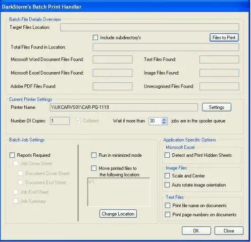Download web tool or web app DarkStorms batch print handler