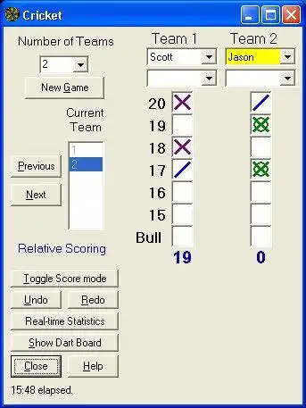 Download web tool or web app Dart Scorekeeper