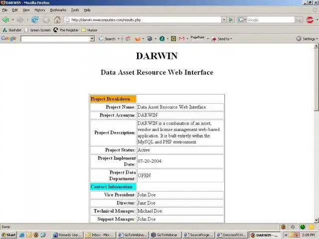 Download web tool or web app DARWIN