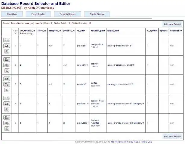 Download web tool or web app Database Record Selector and Editor
