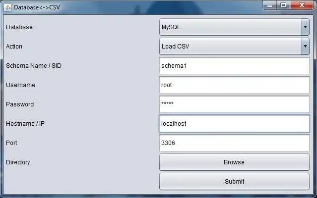 Download web tool or web app Database to CSV