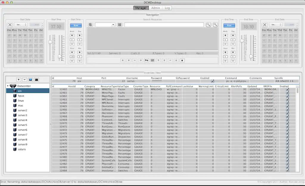 הורד כלי אינטרנט או אפליקציית אינטרנט DatacenterManager