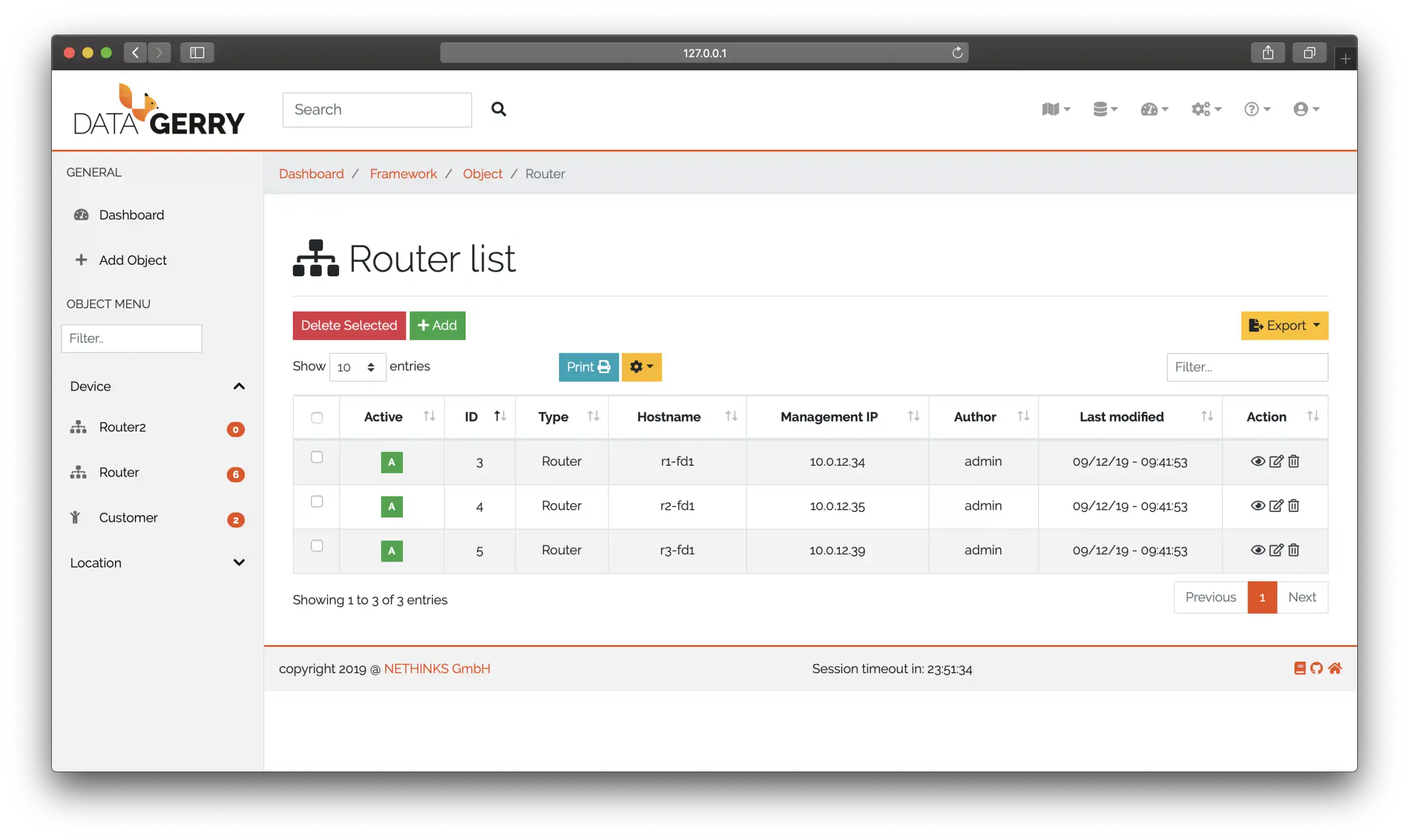 Muat turun alat web atau apl web DATAGERRY