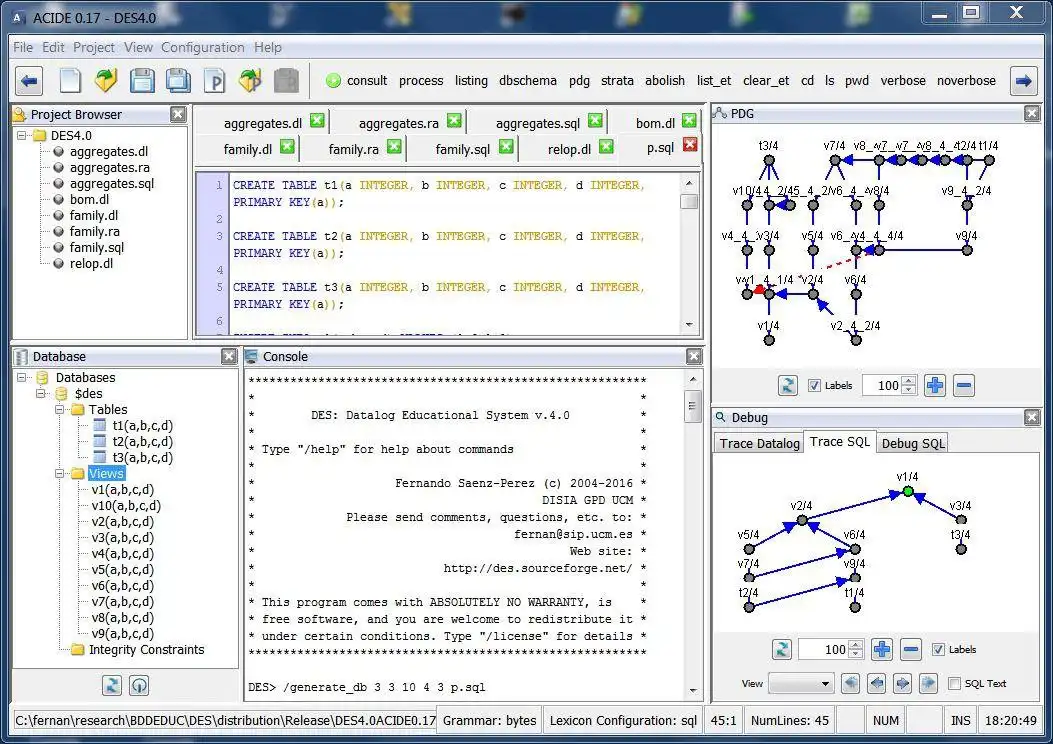 Descargue la herramienta web o la aplicación web Datalog Educational System