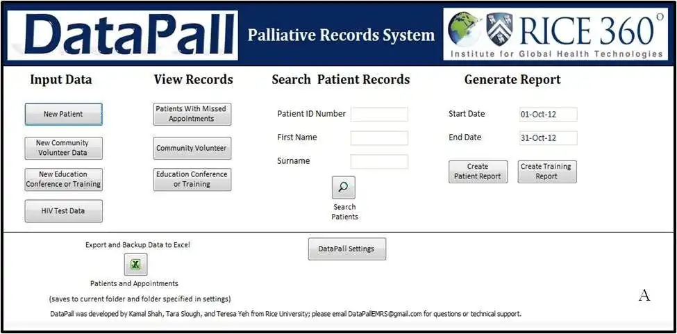 Download web tool or web app DataPall Palliative Care EMR