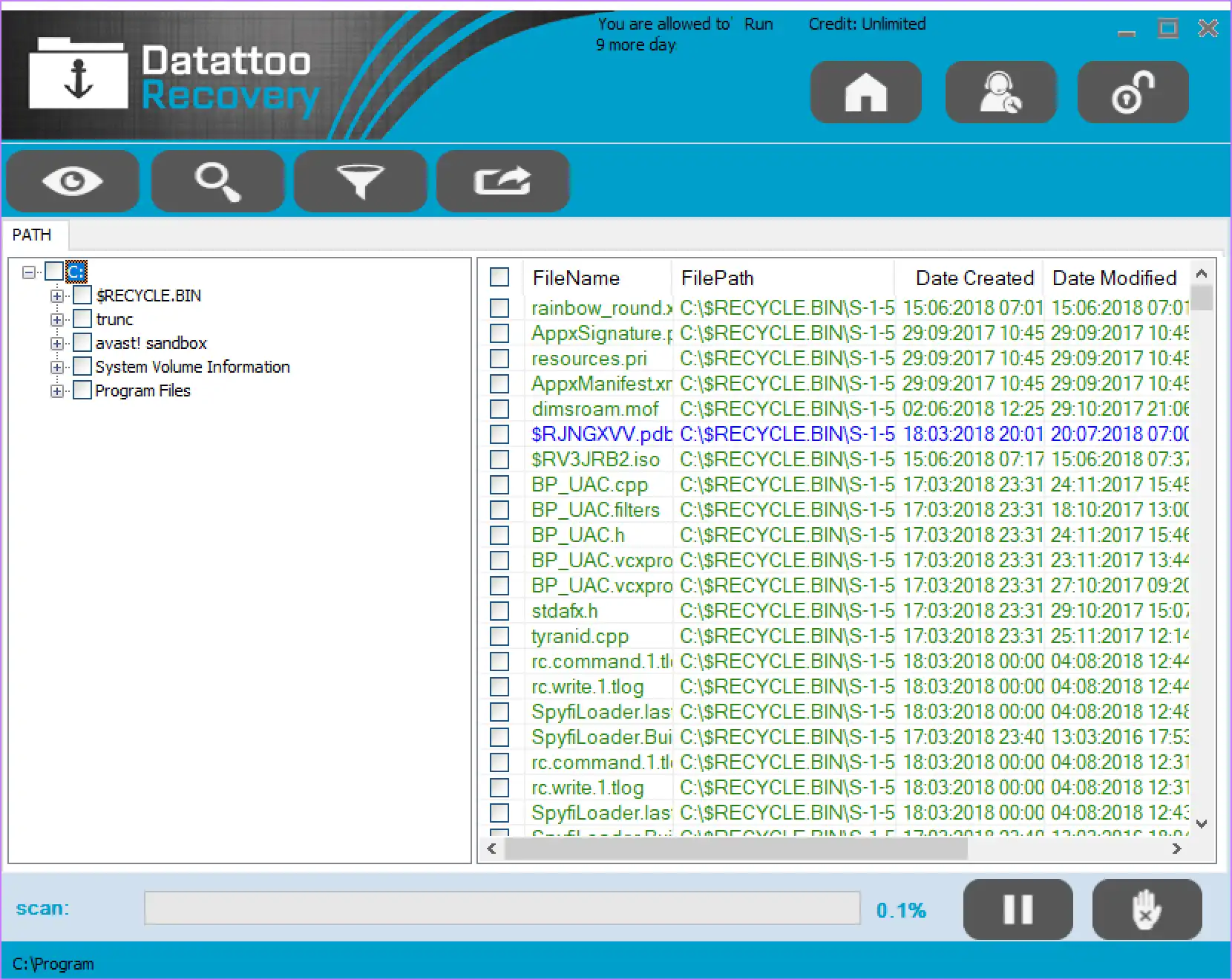 Télécharger l'outil Web ou l'application Web Datattoo Recovery