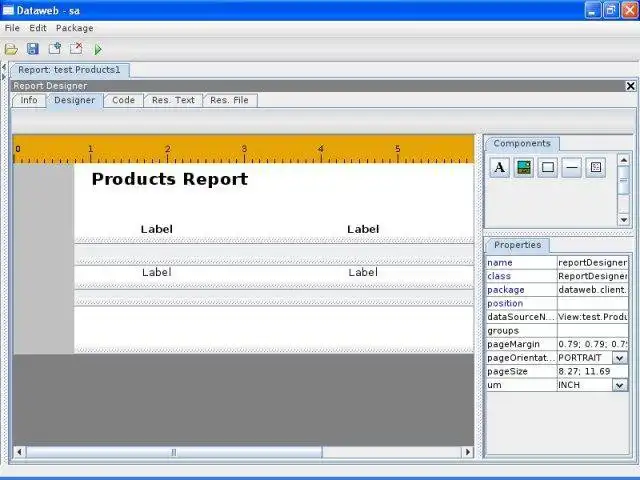 Download web tool or web app Dataweb Project - Java RAD Framework