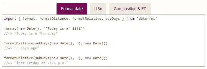 Download web tool or web app date-fns