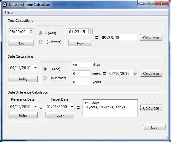 Download web tool or web app DateTimeCalc
