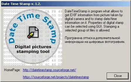 Download web tool or web app DateTimeStamp