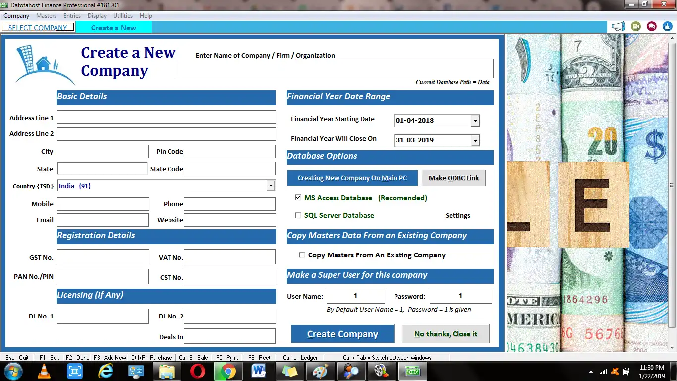 Download web tool or web app Datotahost Finance Professional