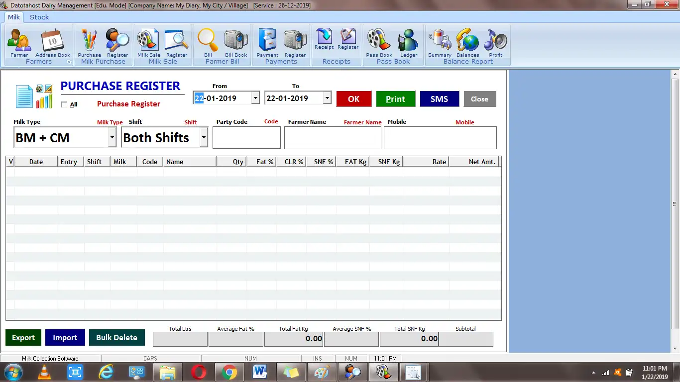 Baixe a ferramenta da web ou o aplicativo da web Datatahost Milk Dairy Software